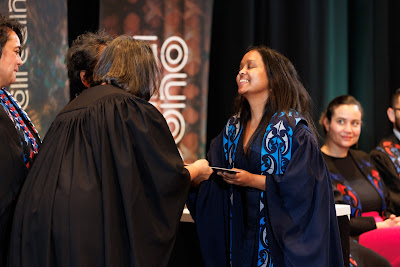 Photo from the TWoA Tāmaki Makaurau 2023 Graduations (Ceremony 5 @ 3pm), held at the Due Drop Events Centre, Manukau, Auckland, New Zealand on Thursday, 8 June, 2023. Photo: Mike Walen / KeyImagery Photography. Copyright: © Te Wānanga o Aotearoa.