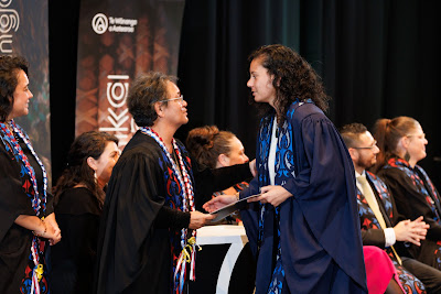 Photo from the TWoA Tāmaki Makaurau 2023 Graduations (Ceremony 5 @ 3pm), held at the Due Drop Events Centre, Manukau, Auckland, New Zealand on Thursday, 8 June, 2023. Photo: Mike Walen / KeyImagery Photography. Copyright: © Te Wānanga o Aotearoa.