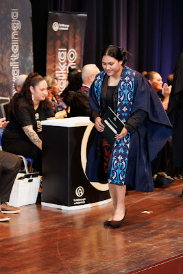 Photo from the TWoA Tāmaki Makaurau 2023 Graduations (Ceremony 3 @ 8pm), held at the Due Drop Events Centre, Manukau, Auckland, New Zealand on Wednesday, 7 June, 2023. Photo: Mike Walen / KeyImagery Photography. Copyright: © Te Wānanga o Aotearoa.