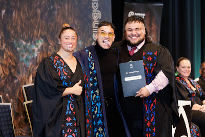 Photo from the TWoA Tāmaki Makaurau 2023 Graduations (Ceremony 6 @ 8pm), held at the Due Drop Events Centre, Manukau, Auckland, New Zealand on Thursday, 8 June, 2023. Photo: Mike Walen / KeyImagery Photography. Copyright: © Te Wānanga o Aotearoa.