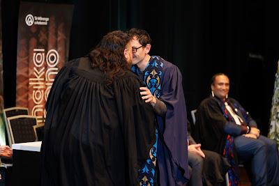 Photo from the TWoA Tāmaki Makaurau 2023 Graduations (Ceremony 6 @ 8pm), held at the Due Drop Events Centre, Manukau, Auckland, New Zealand on Thursday, 8 June, 2023. Photo: Mike Walen / KeyImagery Photography. Copyright: © Te Wānanga o Aotearoa.