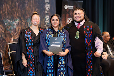 Photo from the TWoA Tāmaki Makaurau 2023 Graduations (Ceremony 6 @ 8pm), held at the Due Drop Events Centre, Manukau, Auckland, New Zealand on Thursday, 8 June, 2023. Photo: Mike Walen / KeyImagery Photography. Copyright: © Te Wānanga o Aotearoa.