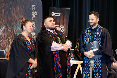 Photo from the TWoA Tāmaki Makaurau 2023 Graduations (Ceremony 6 @ 8pm), held at the Due Drop Events Centre, Manukau, Auckland, New Zealand on Thursday, 8 June, 2023. Photo: Mike Walen / KeyImagery Photography. Copyright: © Te Wānanga o Aotearoa.
