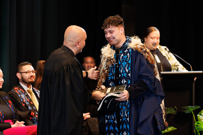 Photo from the TWoA Tāmaki Makaurau 2023 Graduations (Ceremony 5 @ 3pm), held at the Due Drop Events Centre, Manukau, Auckland, New Zealand on Thursday, 8 June, 2023. Photo: Mike Walen / KeyImagery Photography. Copyright: © Te Wānanga o Aotearoa.