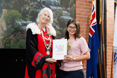Photo from the HCC NZ Citizenship Ceremony (Morning) held in The Atrium, Wintec/Te Pukenga, Hamilton, Waikato, New Zealand at 10:00am on Monday, 12 February, 2024. Photo: Mike Walen / KeyImagery Photography. Copyright: © Hamilton City Council.