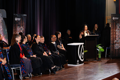 Photo from the TWoA Tāmaki Makaurau 2023 Graduations (Ceremony 1 @ 10am), held at the Due Drop Events Centre, Manukau, Auckland, New Zealand on Wednesday, 7 June, 2023. Photo: Mike Walen / KeyImagery Photography. Copyright: © Te Wānanga o Aotearoa.