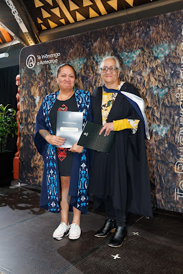 Photo from the TWoA Waiariki 2023 Graduations (Waiwhero), held at Te Puia, Rotorua, Bay of Plenty, New Zealand on Friday, 12 May, 2023. Photo: Mike Walen / KeyImagery Photography. Copyright: © Te Wānanga o Aotearoa.