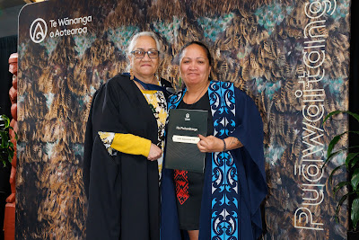 Photo from the TWoA Waiariki 2023 Graduations (Waiwhero), held at Te Puia, Rotorua, Bay of Plenty, New Zealand on Friday, 12 May, 2023. Photo: Mike Walen / KeyImagery Photography. Copyright: © Te Wānanga o Aotearoa.
