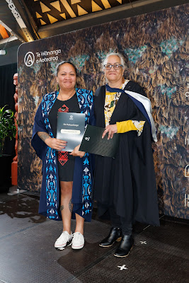 Photo from the TWoA Waiariki 2023 Graduations (Waiwhero), held at Te Puia, Rotorua, Bay of Plenty, New Zealand on Friday, 12 May, 2023. Photo: Mike Walen / KeyImagery Photography. Copyright: © Te Wānanga o Aotearoa.