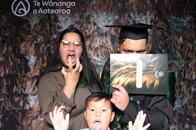 Booth photo from the TWoA Tainui 2021 Graduations (Friday - Ceremony 3),  held at Elim Church, Te Rapa, Hamilton, New Zealand. Taken: Friday 23 April 2021. Photo: InstaBooth / KeyImagery Photography. Copyright: © Te Wānanga o Aotearoa.