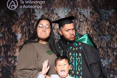 Booth photo from the TWoA Tainui 2021 Graduations (Friday - Ceremony 3),  held at Elim Church, Te Rapa, Hamilton, New Zealand. Taken: Friday 23 April 2021. Photo: InstaBooth / KeyImagery Photography. Copyright: © Te Wānanga o Aotearoa.