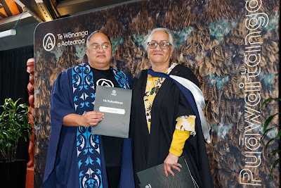 Photo from the TWoA Waiariki 2023 Graduations (Waiwhero), held at Te Puia, Rotorua, Bay of Plenty, New Zealand on Friday, 12 May, 2023. Photo: Mike Walen / KeyImagery Photography. Copyright: © Te Wānanga o Aotearoa.