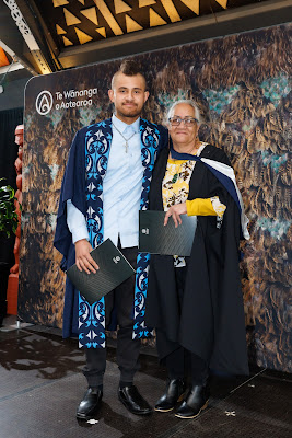 Photo from the TWoA Waiariki 2023 Graduations (Waiwhero), held at Te Puia, Rotorua, Bay of Plenty, New Zealand on Friday, 12 May, 2023. Photo: Mike Walen / KeyImagery Photography. Copyright: © Te Wānanga o Aotearoa.
