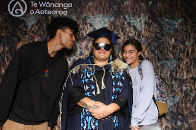 Booth photo from the TWoA Tainui 2021 Graduations (Thursday Morning - Ceremony 1), held at Elim Church, Te Rapa, Hamilton, New Zealand. Taken: Thursday 22 April 2021. Photo: InstaBooth / KeyImagery Photography. Copyright: © Te Wānanga o Aotearoa.