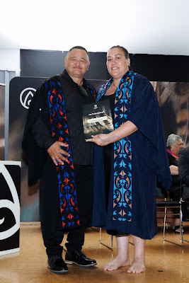 Photo from the TWoA Te Tai Tokerau (Kaitaia) 2025 Graduation held at Te Kura Kaupapa Maori o Pukemiro in Kaitaia, Northland, New Zealand on Monday, 14 April, 2025. Photo by Mike Walen / KeyImagery Photography. Copyright: © 2025 Te Wānanga o Aotearoa.