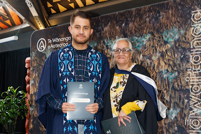 Photo from the TWoA Waiariki 2023 Graduations (Waiwhero), held at Te Puia, Rotorua, Bay of Plenty, New Zealand on Friday, 12 May, 2023. Photo: Mike Walen / KeyImagery Photography. Copyright: © Te Wānanga o Aotearoa.