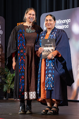 Photo from the TWoA Whirikoka 2024 Graduation (Gisborne), held at the War Memorial Theatre, Gisborne, East Coast, New Zealand on Wednesday, 16 April, 2025. Photo by Alick Saunders for KeyImagery Photography. Copyright: © 2025 Te Wānanga o Aotearoa.