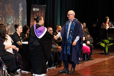 Photo from the TWoA Tāmaki Makaurau 2023 Graduations (Ceremony 4 @ 10am), held at the Due Drop Events Centre, Manukau, Auckland, New Zealand on Thursday, 8 June, 2023. Photo: Mike Walen / KeyImagery Photography. Copyright: © Te Wānanga o Aotearoa.