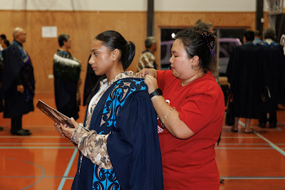Photo from the TWoA Te Tai Tokerau (Kaitaia) 2025 Graduation held at Te Kura Kaupapa Maori o Pukemiro in Kaitaia, Northland, New Zealand on Monday, 14 April, 2025. Photo by Mike Walen / KeyImagery Photography. Copyright: © 2025 Te Wānanga o Aotearoa.