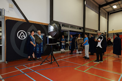 Photo from the TWoA Te Tai Tokerau (Kaitaia) 2025 Graduation held at Te Kura Kaupapa Maori o Pukemiro in Kaitaia, Northland, New Zealand on Monday, 14 April, 2025. Photo by Mike Walen / KeyImagery Photography. Copyright: © 2025 Te Wānanga o Aotearoa.