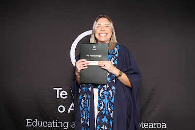 Photo from the TWoA Tāmaki Makaurau 2023 Graduations (Ceremony 5 @ 3pm), held at the Due Drop Events Centre, Manukau, Auckland, New Zealand on Thursday, 8 June, 2023. Photo: InstaBooth by KeyImagery Photography. Copyright: © Te Wānanga o Aotearoa.
