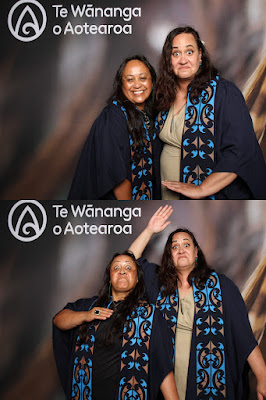 Booth photo from Ceremony 1 of the TWoA Tāmaki Makaurau 2025 Graduations (November Ceremonies) held at Church Unlimited, Glendene, Auckland, New Zealand at 12pm on Tuesday, 11 November, 2025. Photography by InstaBooth / KeyImagery Photography. Copyright: © 2025 Te Wānanga o Aotearoa.